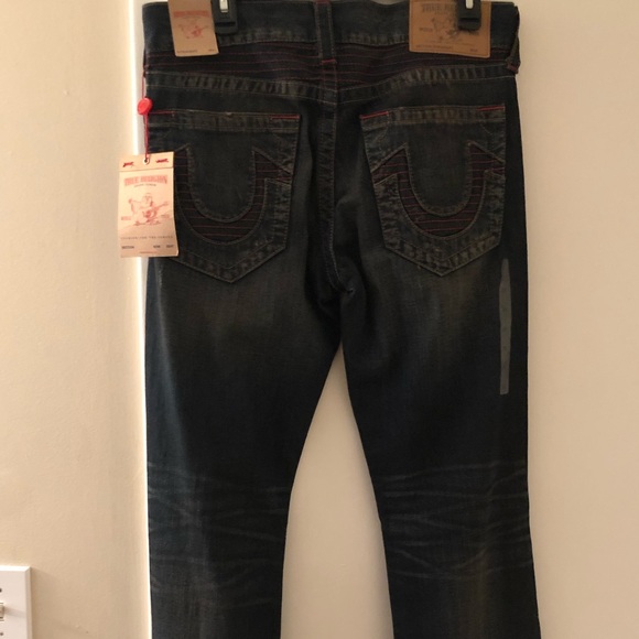 True Religion Distressed Straight Jeans - Picture 4 of 7